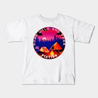 outdoor adventures "roam wild and free" Kids T-Shirt